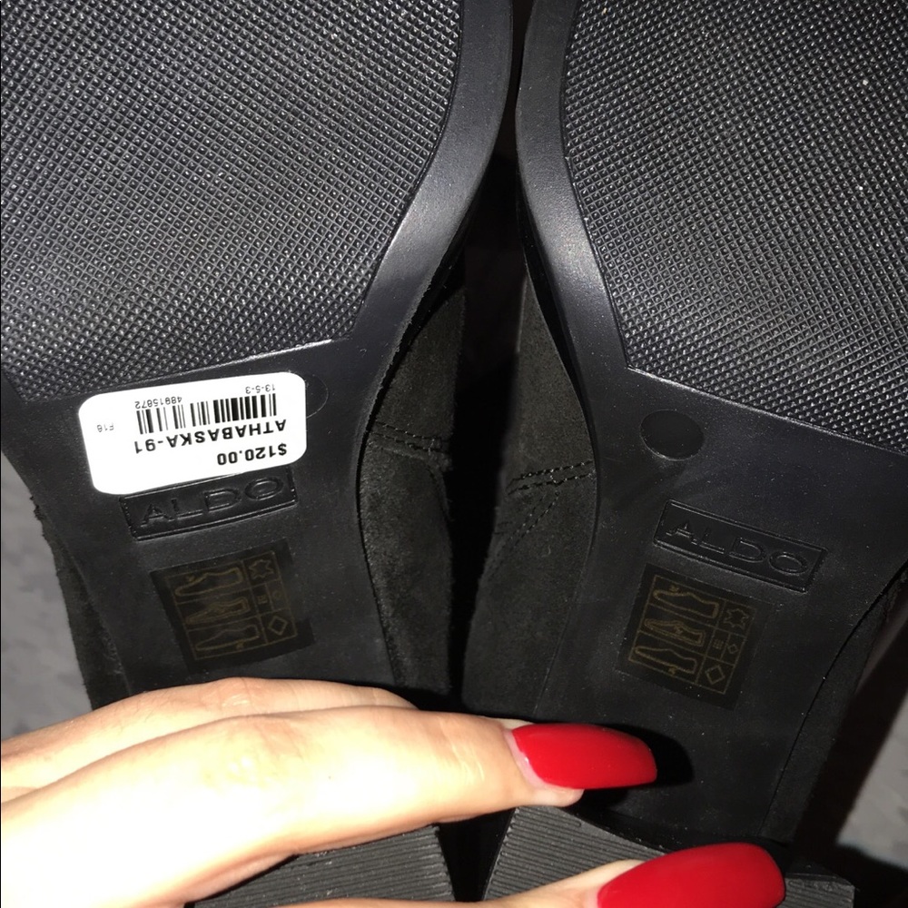 aldo’s women’s black booties